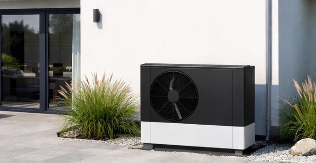 Haus mit Wärmepumpe